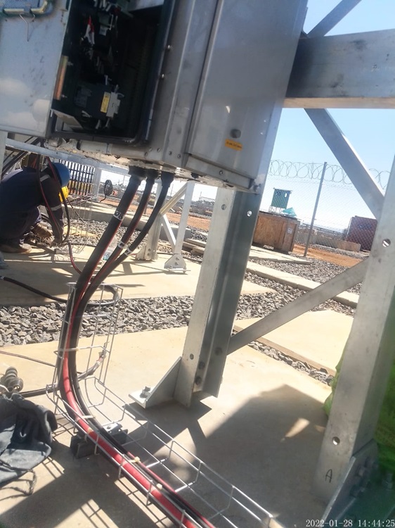 LV Control Panel Cable Rack and Cable Installation